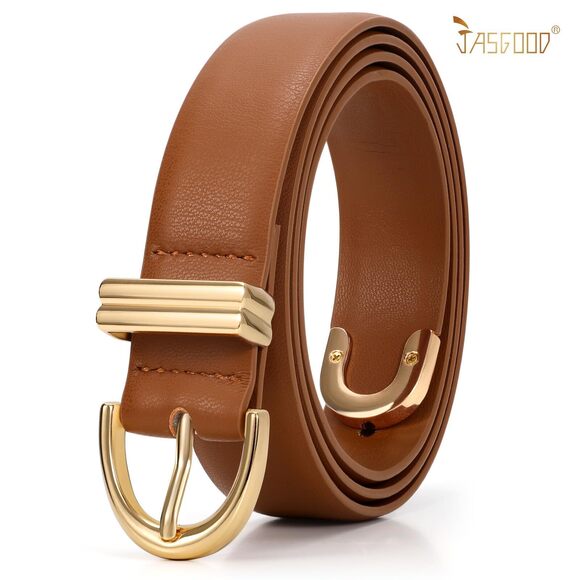 Women Leather Belt For Jeans Pants Fashion Gold Buckle Ladies Waist Belt🥰 - Picture 3 of 4